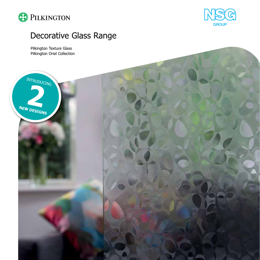 Pilkington Decorative Glass brochure front cover